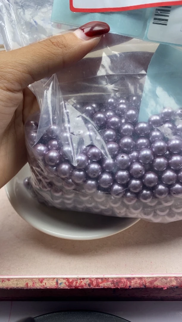 【闪购商品】拼合珍珠（马贝珠）颈饰未镶嵌w2260紫贝珠8mm*40颗