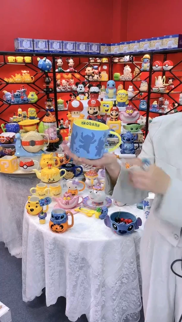 【闪购商品】1@@陶瓷杯史迪仔杯子