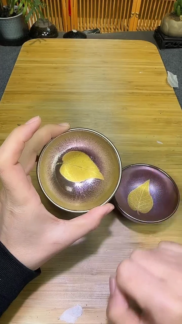 茶盏茶盏8888888金粉木叶