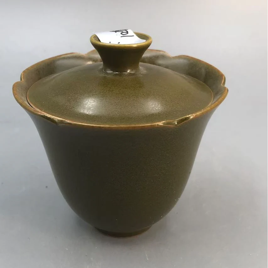 景德镇官方甄选 闰火堂 茶叶末葵口两才rht00211