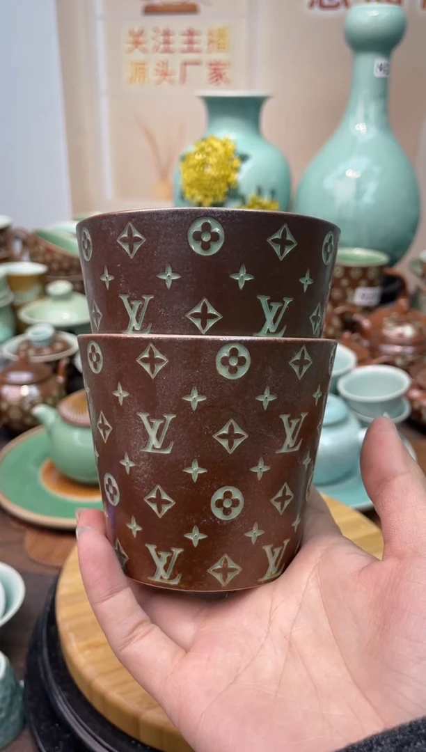 瓷中号2个  特价福利 微瑕 慧仙青瓷