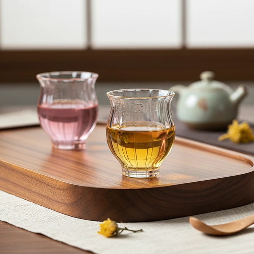 水仙杯140ml高硼硅玻璃茶杯大容量主人喝茶杯女主人茶杯茶器网红