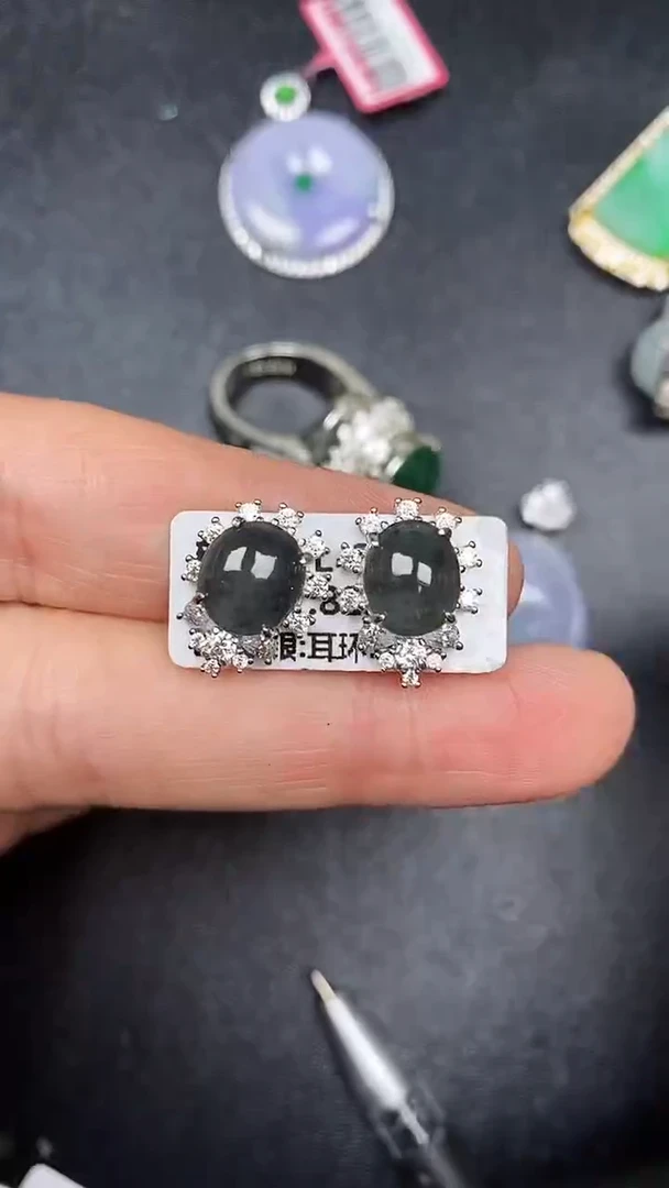 银S925镶嵌戒指翡翠2820