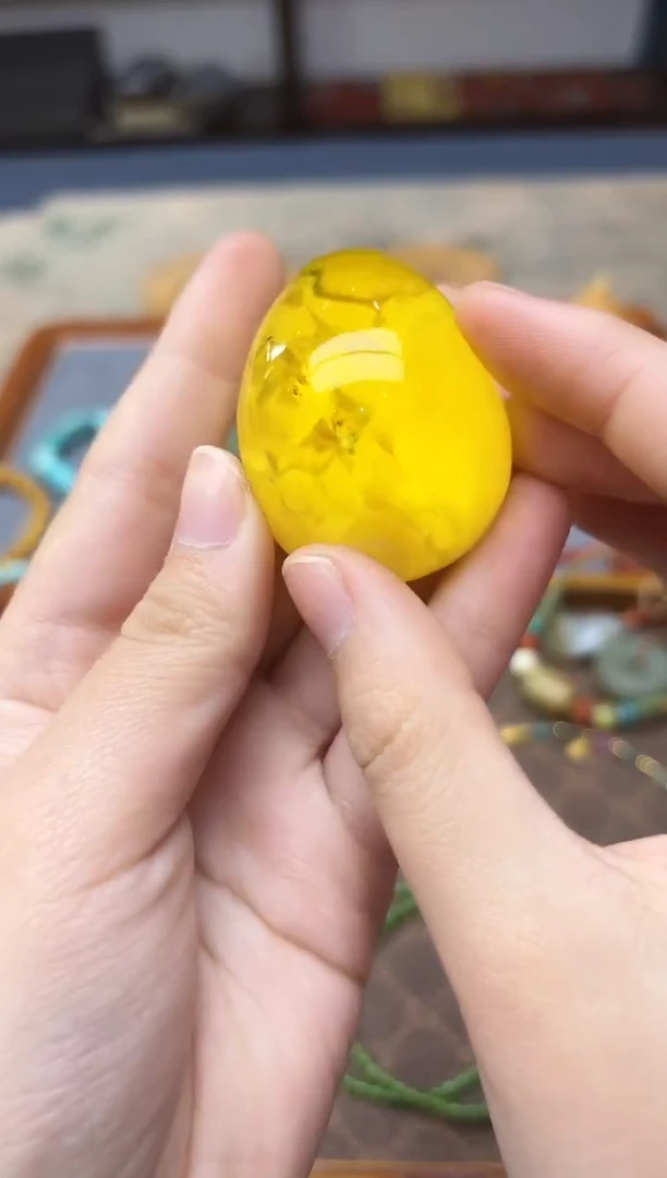 蜜蜡颈饰未镶嵌蜜蜡水滴吊坠YN编绳