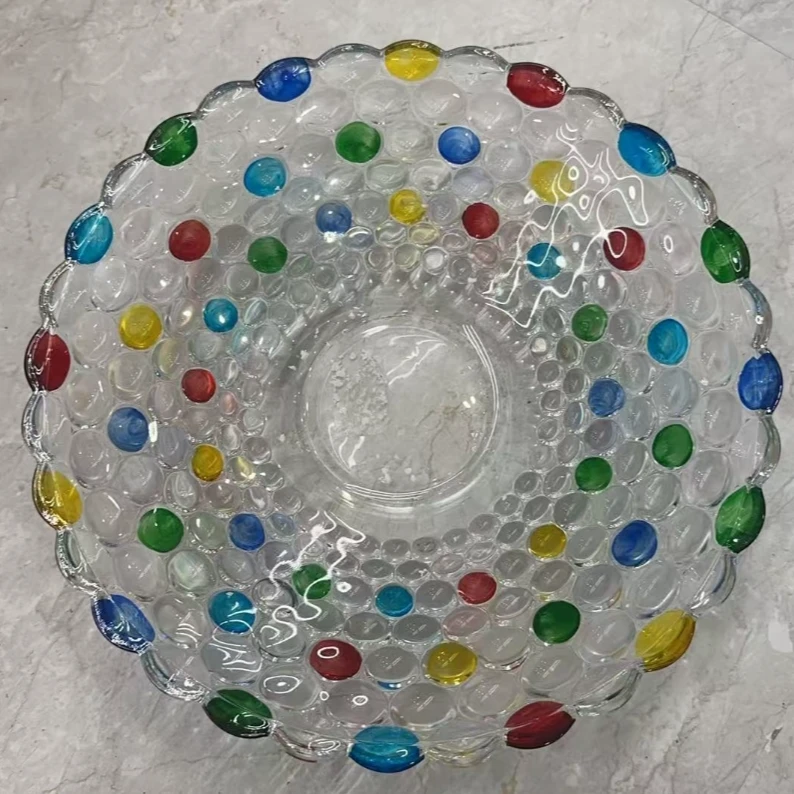 彩色透明玻璃碗 随机发 FB