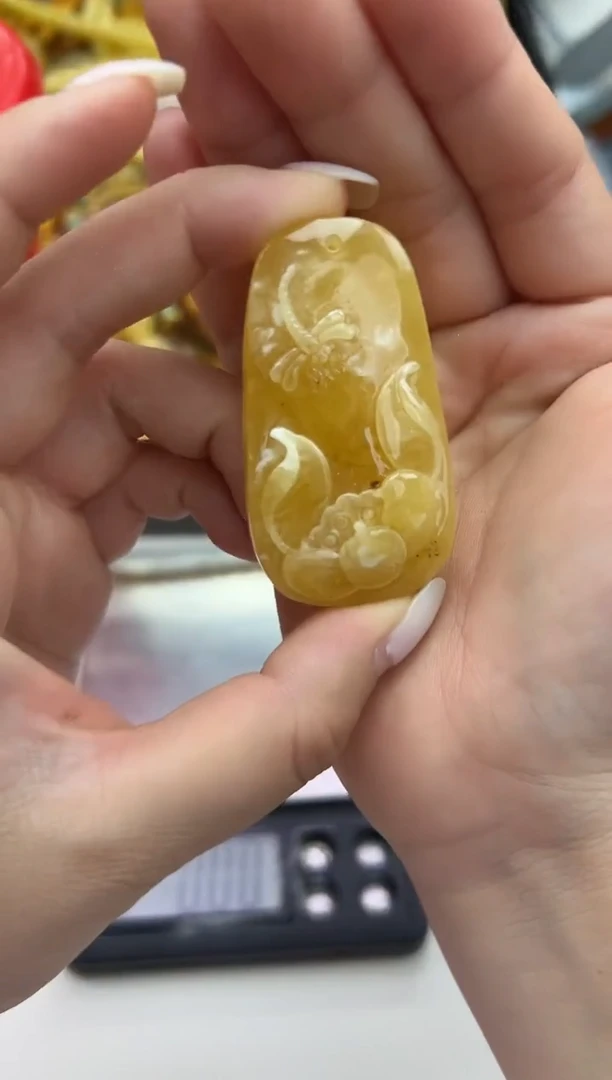 裸石蜜蜡未镶嵌琥珀蜜蜡吊坠