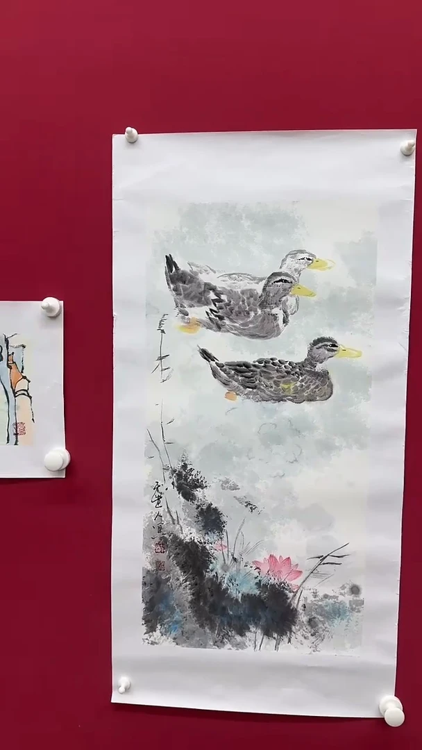国画刘祖国2平尺花鸟作品