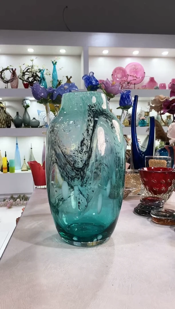 慕忆家手作琉璃花瓶微瑕