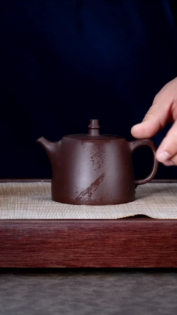 茶壶紫砂紫泥汉铎