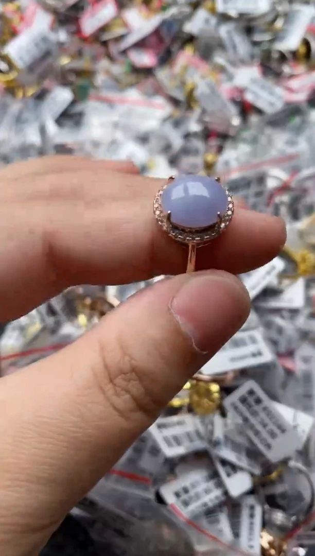 【闪购商品】翡翠戒指银S925镶嵌66666---4