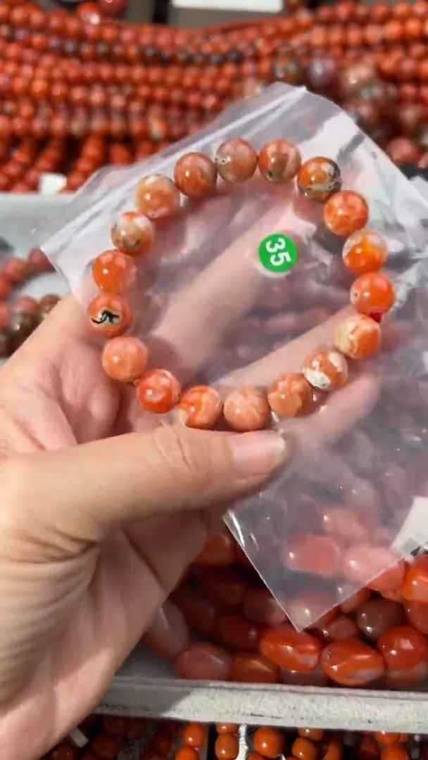 南红玛瑙手串未镶嵌11+