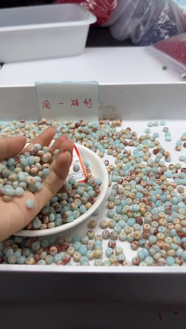 未镶嵌颈饰玛瑙/玉髓w2191寿山石算盘6*4mm*40颗