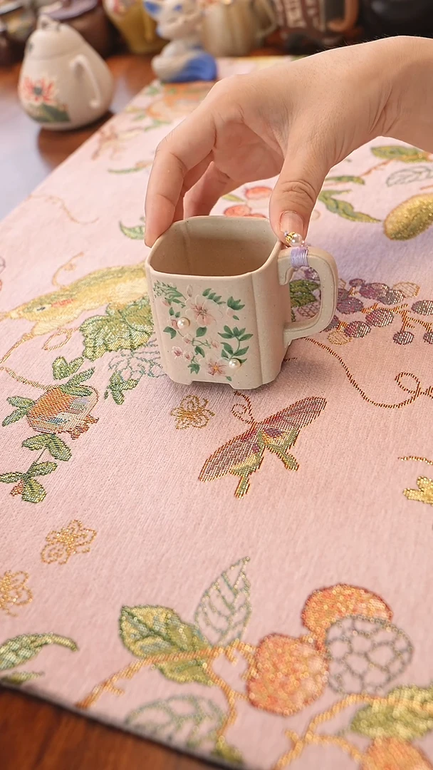 茶壶紫砂白玉段  把手杯