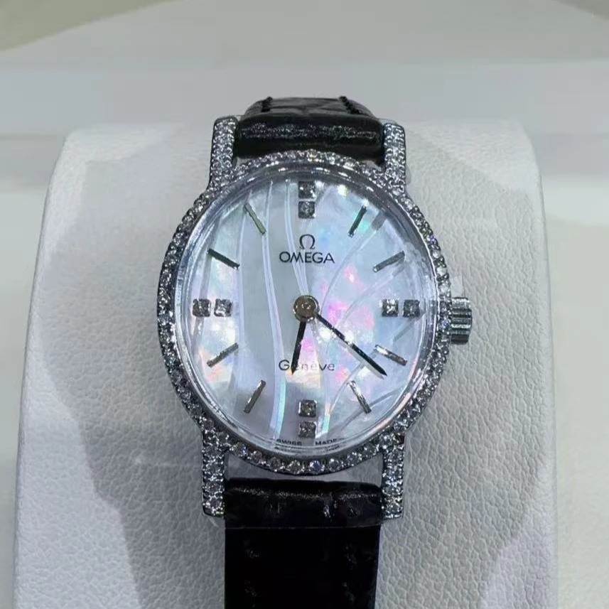 95新 Omega/欧米茄 手动机械表后镶钻盘21x23带11/256102337