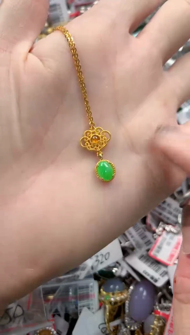 银S925镶嵌戒指翡翠555   4