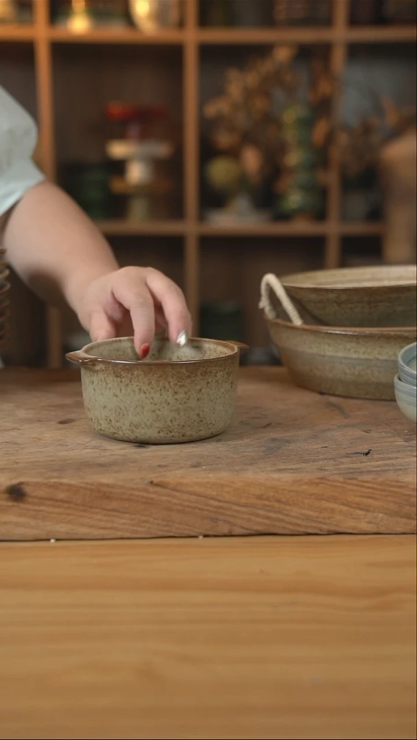 奶奶系列的双耳早餐碗