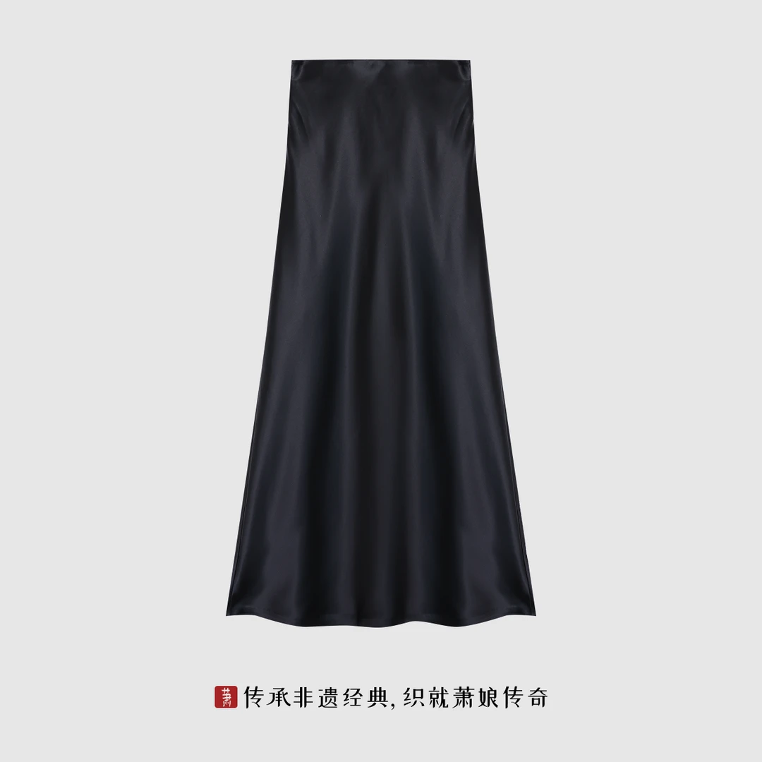 萧娘【醉月】醋酸显瘦半裙时尚休闲夏季新中式百搭女士半裙2617