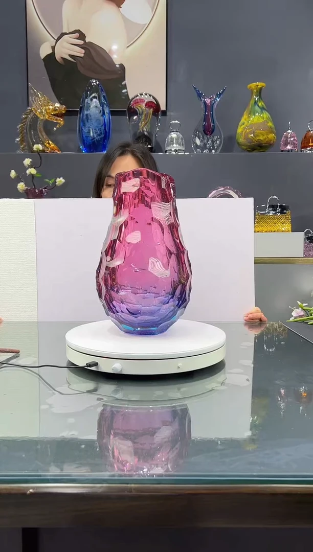 手工艺品琉璃 水晶琉璃花瓶1个