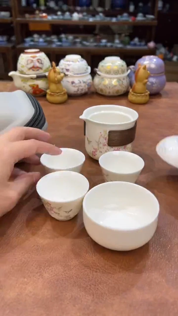 真的很便宜会开片的旅行茶具