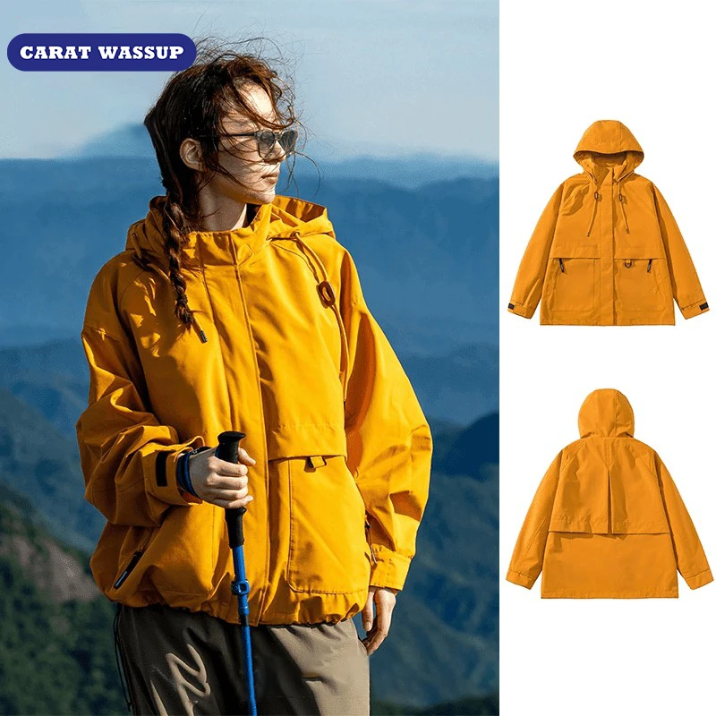 CARAT WASSUP神仙姐姐刘亦菲防风冲锋衣潮流时尚春秋户外防水外套