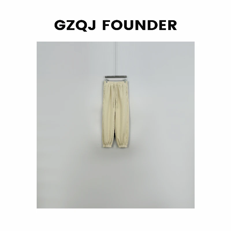 GZQJ【香蕉束脚卫裤】时尚松紧腰抽绳加绒休闲卫裤女冬0091