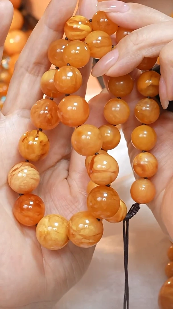 蜜蜡颈饰未镶嵌4128天然蜜蜡珠宝奇石云端妖孽石膏蜡全部保真