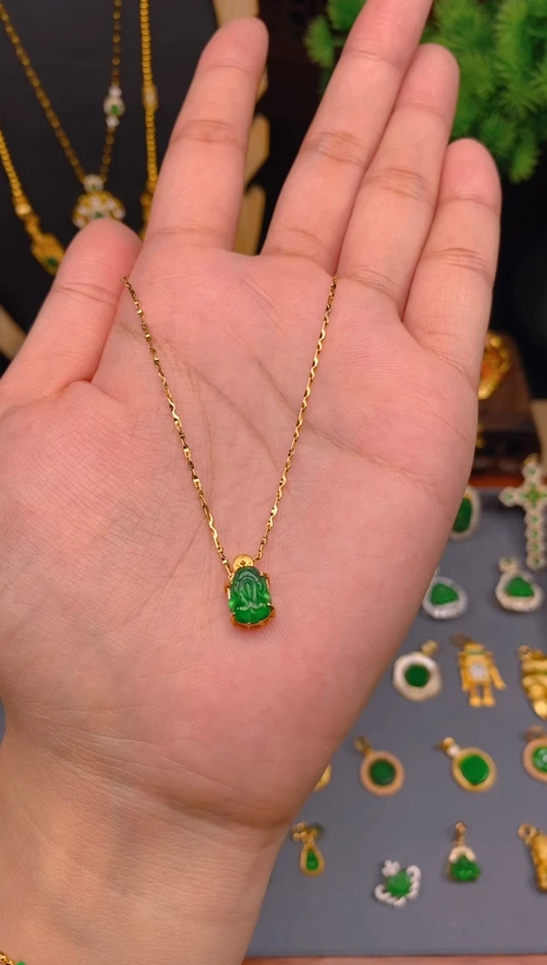 【闪购商品】翡翠吊坠(不含链)银S925镶嵌貔貅潘多拉