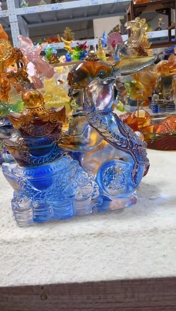 琉璃手工艺品兔子摆件微瑕·不退不换·介意勿拍