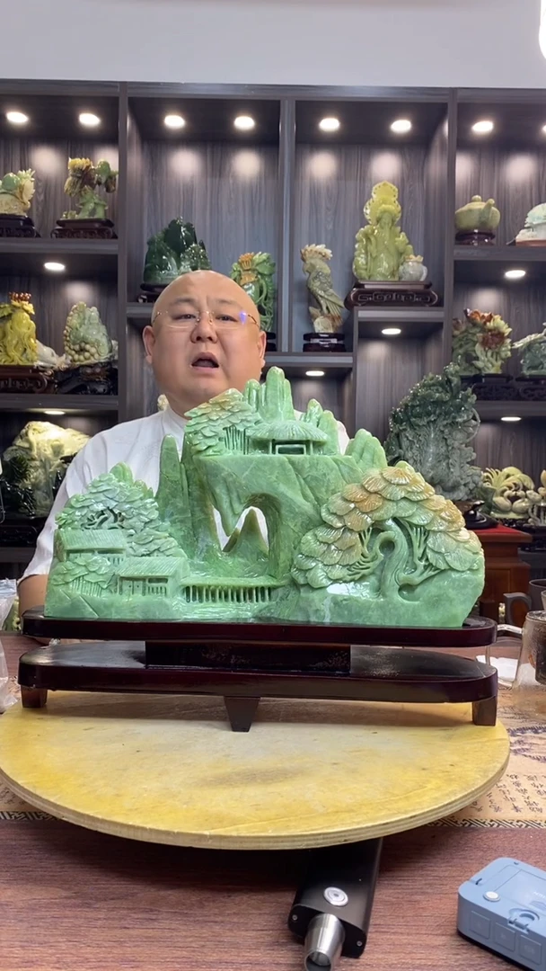 玉嘉*玉岫岩料手工雕刻摆件居家装饰送礼一物一图
