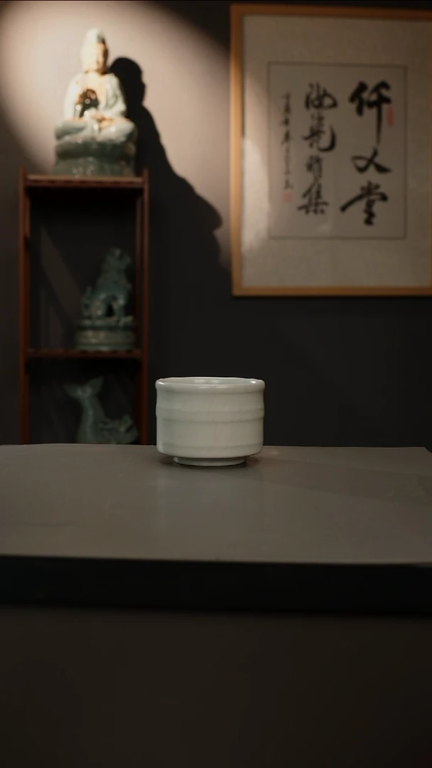 【闪购商品】杯仿古釉原矿 竹节杯