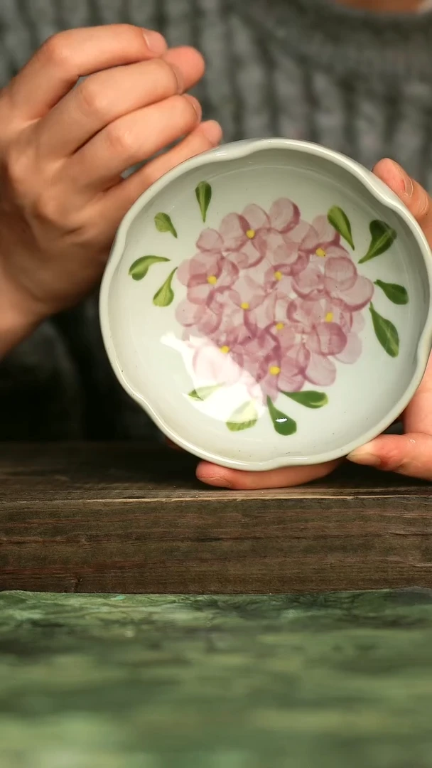 陶瓷青诗集手工手绘瓷器