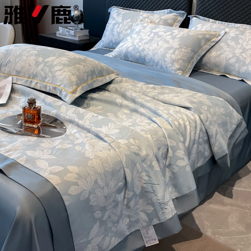 夏季水洗冰丝夏凉被空调被轻奢款双面凉感夏被单人薄被子亲肤裸睡