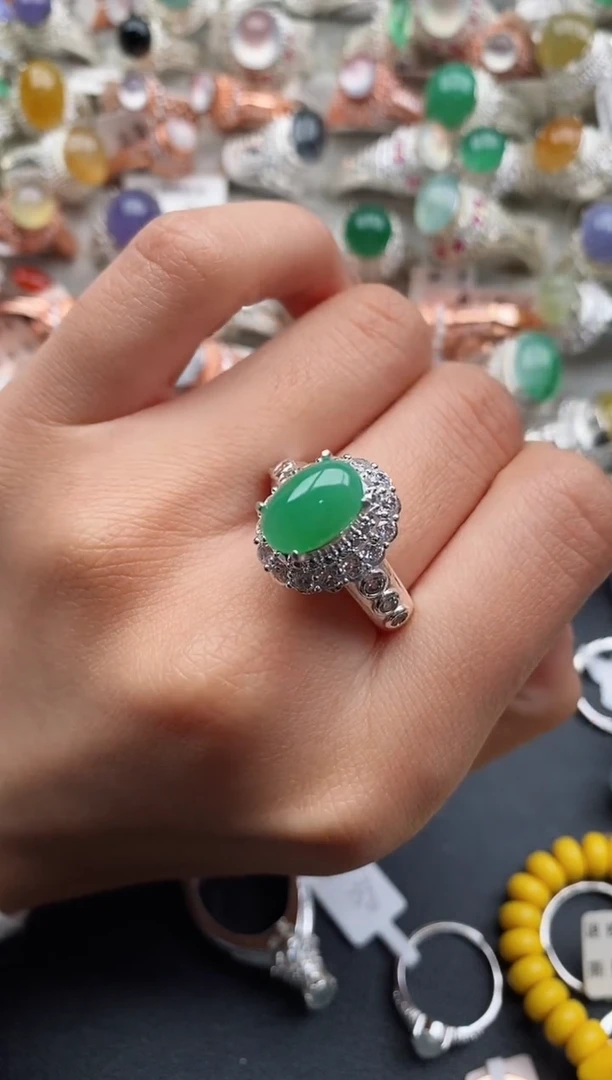 未镶嵌戒指翡翠444444+4