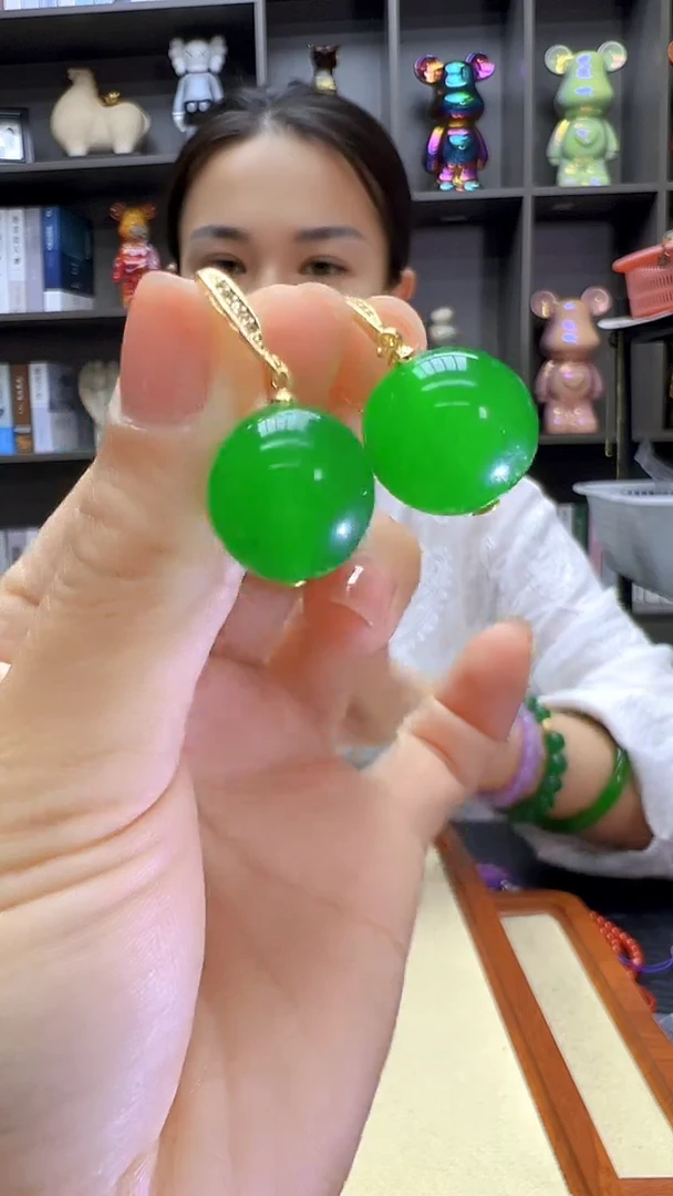 翡翠14K金镶嵌颈饰丹丹diy劲饰