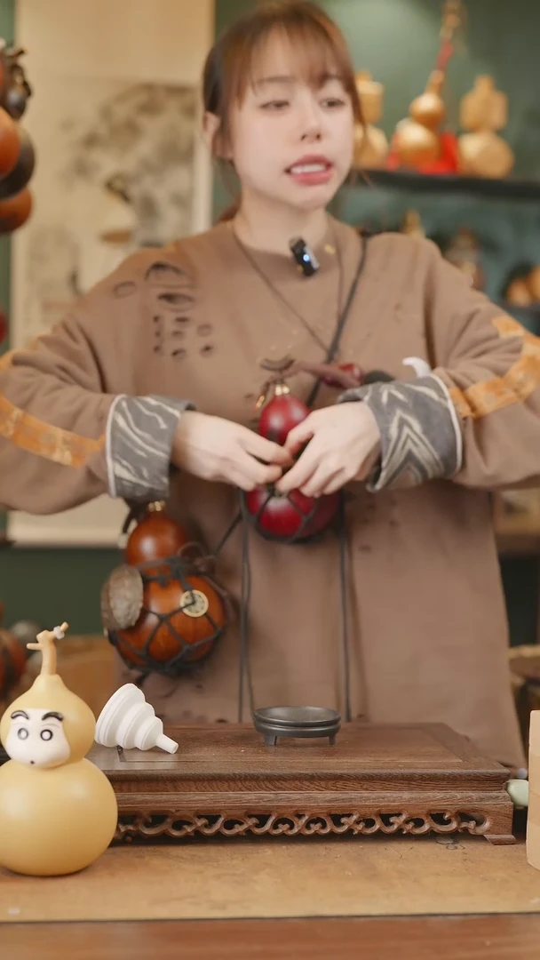 【闪购商品】309号精品天然大漆工艺防渗内胆酒葫芦~