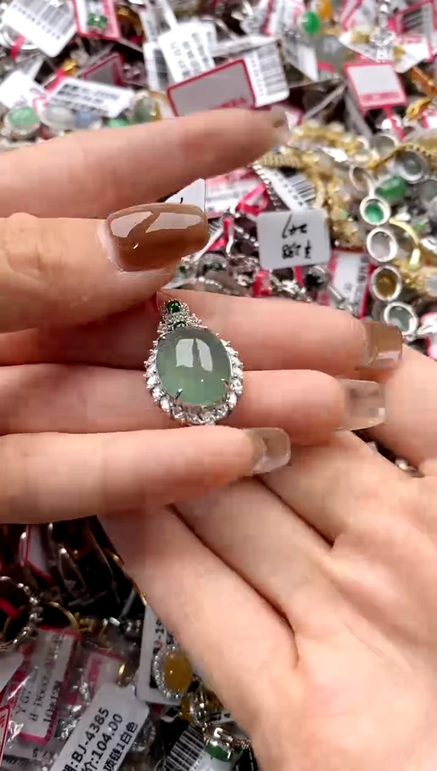 【闪购商品】翡翠戒指银S925镶嵌33333---5