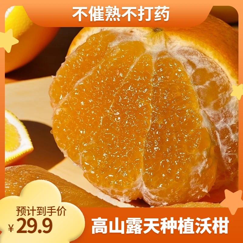 D【老树沃柑】高山露天种植老树沃柑不催熟不打药现摘现发5斤包邮
