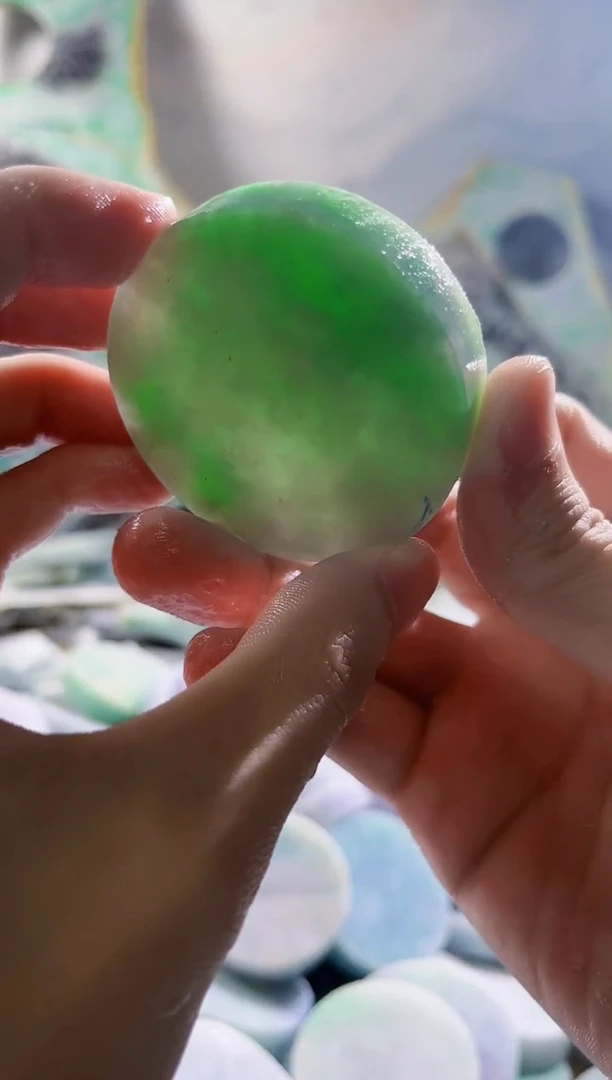 翡翠裸石缅甸翡翠A货文6208