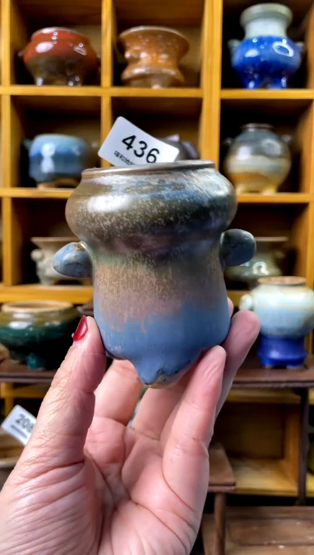 【闪购商品】陶436 内口4【喵喵团圆多肉盆】