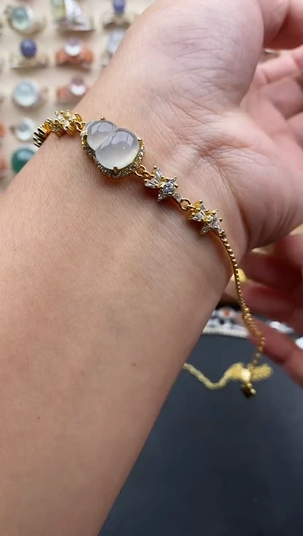 银S925镶嵌戒指翡翠缅甸天然A货翡翠111  3-6