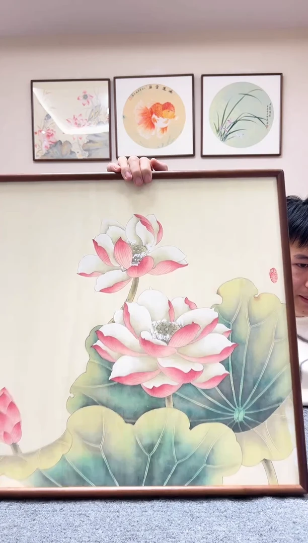 【闪购商品】书法三尺斗方工笔荷花52x52