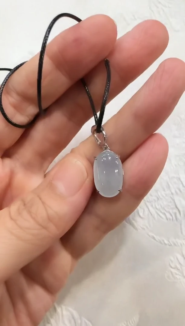 颈饰银S925镶嵌翡翠国风