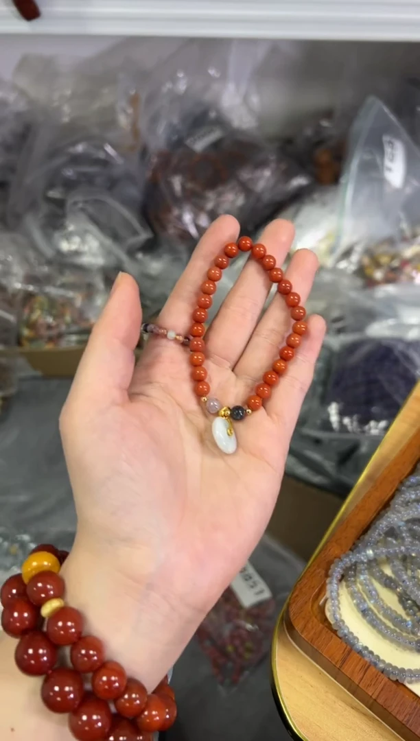 【闪购商品】玛瑙/玉髓手链未镶嵌柿子黄玛瑙翡翠款手链[3681]