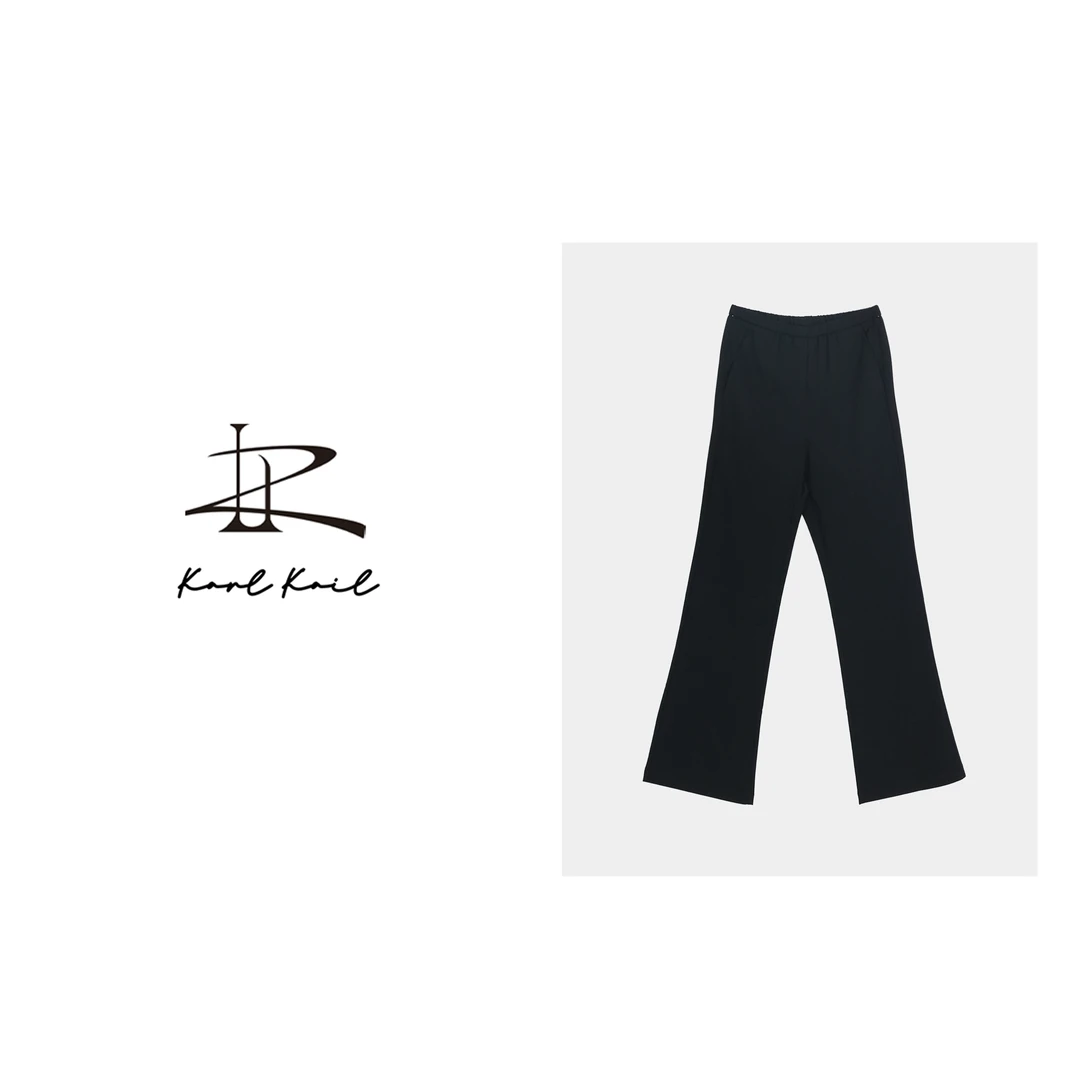 kARE KAIE【23076】简约喇叭裤弹力休闲裤夏季休闲女士常规