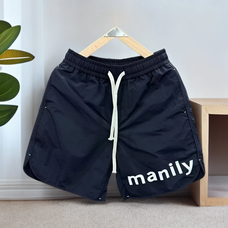 夏季新款美式短裤男潮牌薄款设计感小众宽松大码运动休闲五分裤子