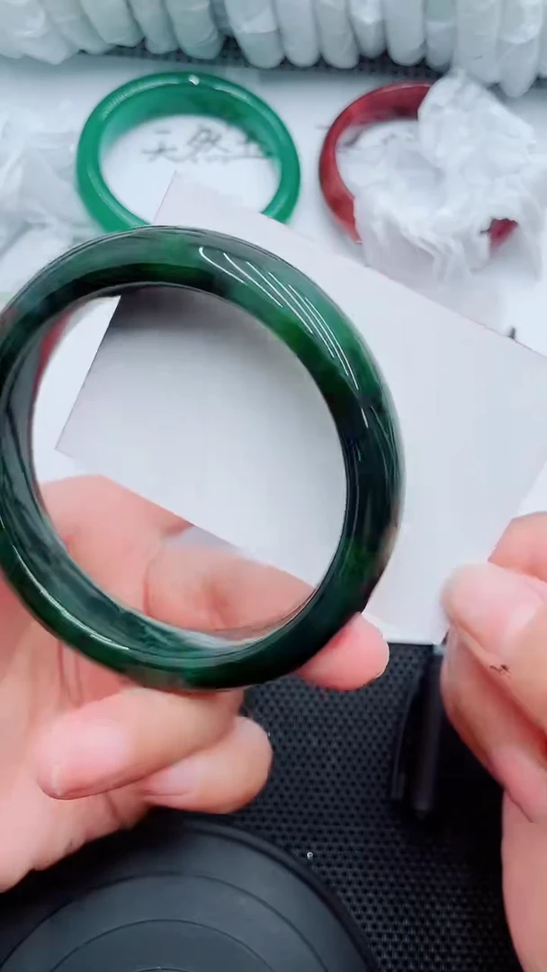 【闪购商品】和田玉（碧玉）手镯未镶嵌A48-62-63