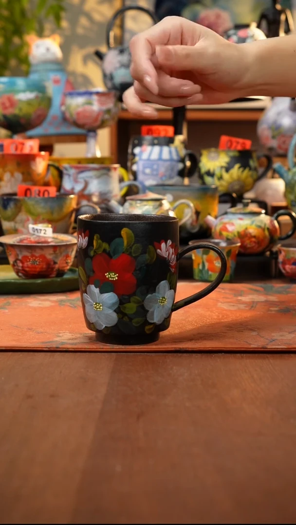 瓷片景德镇手工手绘527