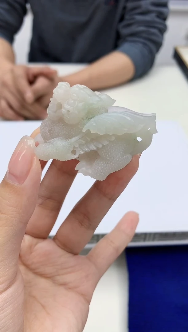 【闪购商品】定制翡翠未镶嵌3916kk-毛货挂件80