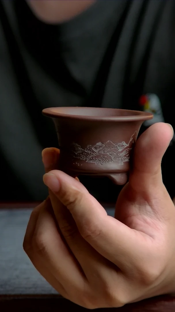 紫砂花盆5.5*3内径紫砂花盆