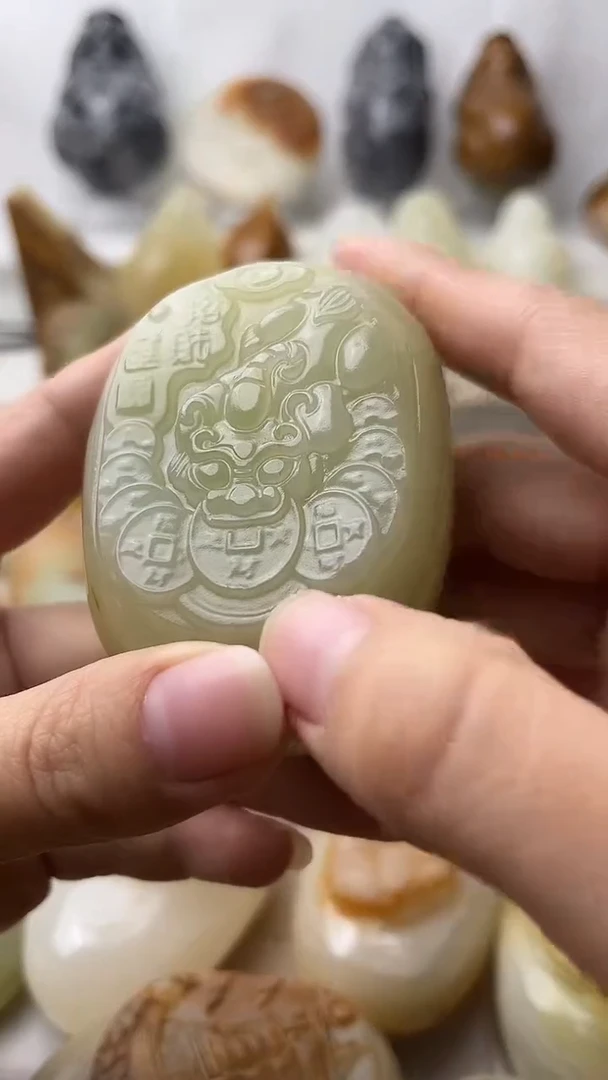 石材古青石棉纹正常不退换貔貅